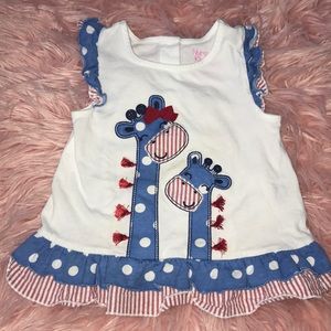 Nursery Rhyme Seersucker Giraffe Shirt